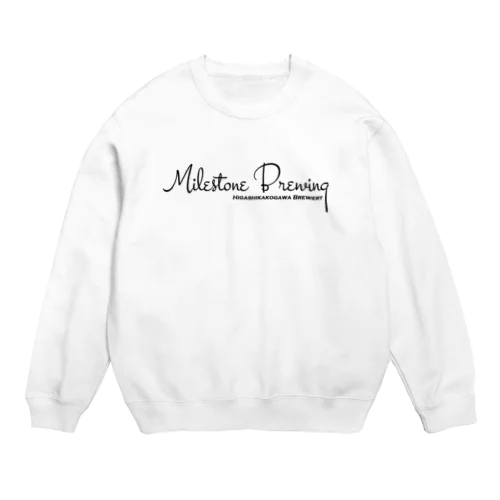Milestone Brewingシンプルロゴトップス Crew Neck Sweatshirt