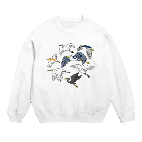サギ大集合 Crew Neck Sweatshirt