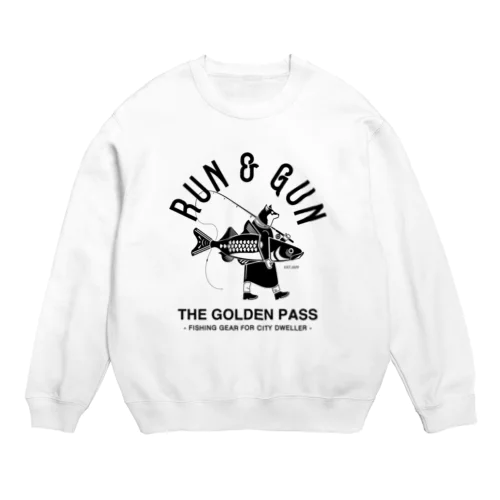 釣り柴犬 Crew Neck Sweatshirt
