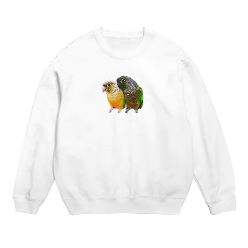ウロコインコのよもちゃん&らむちゃん☆ Crew Neck Sweatshirt
