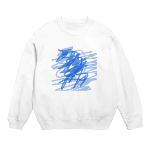 RAKUGAKI★001_あお Crew Neck Sweatshirt