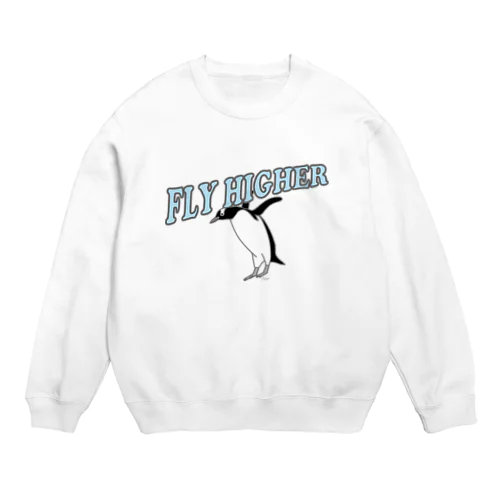 飛ぶペンギン Crew Neck Sweatshirt