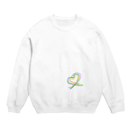レインボーハート🌈❤️🧡💛💚💙💜💗 Crew Neck Sweatshirt