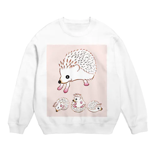 ハリネズミのお母さんと愉快な子供達 Crew Neck Sweatshirt