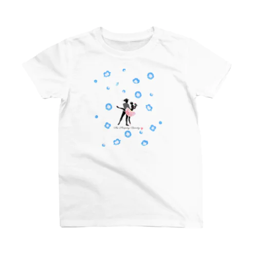 シルエット×バレエ【眠れる森の美女】blue Regular Fit T-Shirt