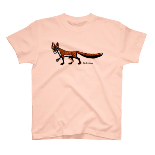 Dark blanco "Fox" Regular Fit T-Shirt