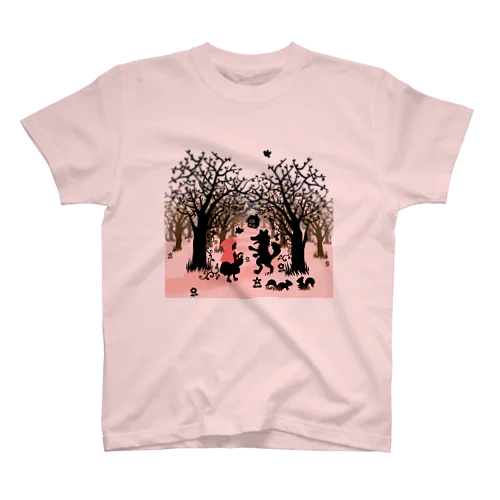 赤ずきん【赤ずきんとオオカミ】シルエット Regular Fit T-Shirt