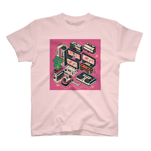 エモくてレトロなlofiアート【さくさ育成拡張ゲーム機】 Regular Fit T-Shirt