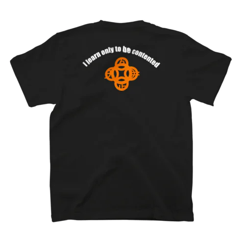 吾唯足知h.t.ショルダーアーチ橙・白英文字 Regular Fit T-Shirt