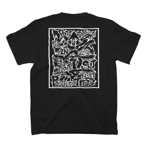 Passing Tree　白・背面印刷 Regular Fit T-Shirt