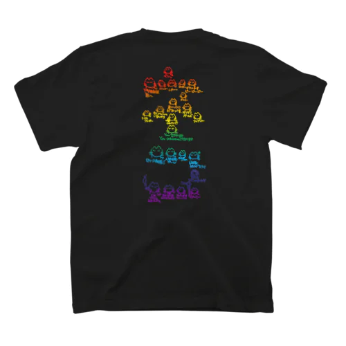 ネコＴ・背面のみ(虹) Regular Fit T-Shirt