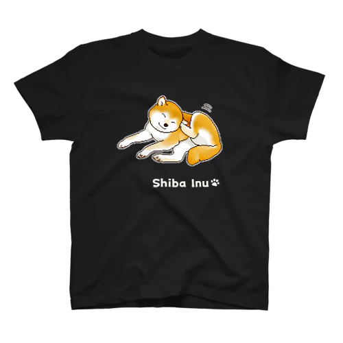 耳をカキカキする柴犬のドット絵 Regular Fit T-Shirt