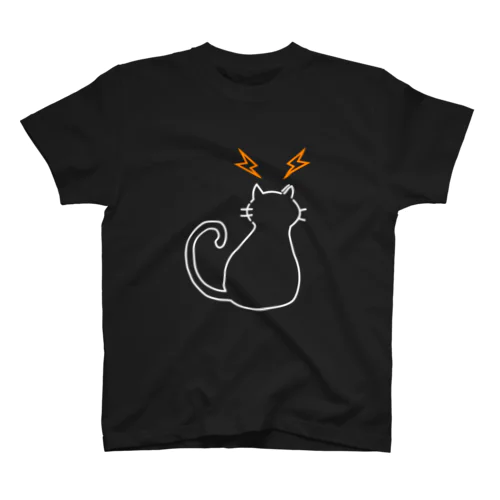 黒猫電波 Regular Fit T-Shirt