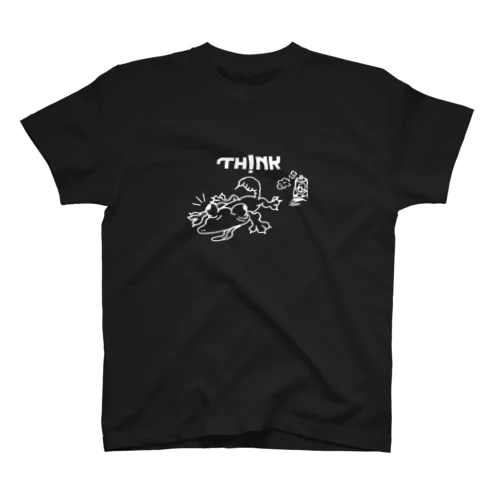 TH!NK_white Regular Fit T-Shirt