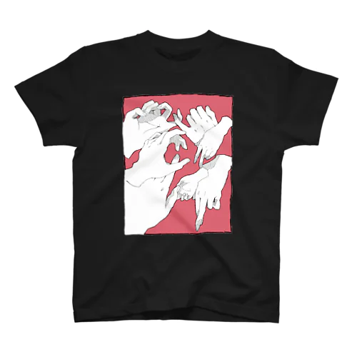 キミの手、僕の手(赤) Regular Fit T-Shirt