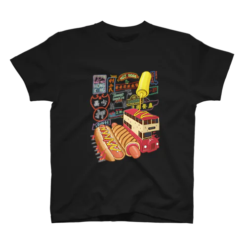 香港街道霓虹燈 Regular Fit T-Shirt