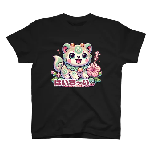 okinawa うちなーぐちシーサーちゃん Regular Fit T-Shirt