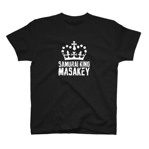 MASAKEYロゴ スタンダードTシャツ白文字 Regular Fit T-Shirt