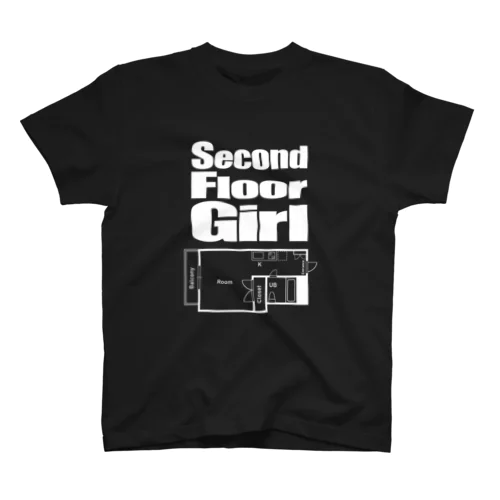 2階の少女　白文字 Regular Fit T-Shirt