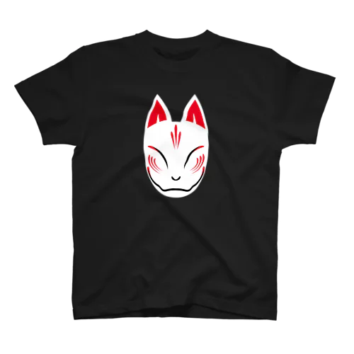 狐面 -白- Regular Fit T-Shirt