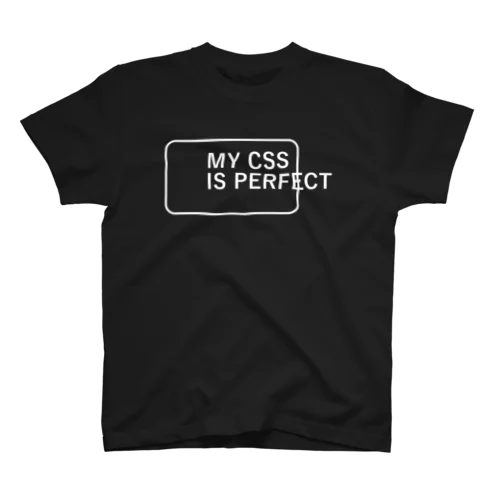 MY CSS IS PERFECT-CSS完全に理解した-英語バージョン 白ロゴ Regular Fit T-Shirt