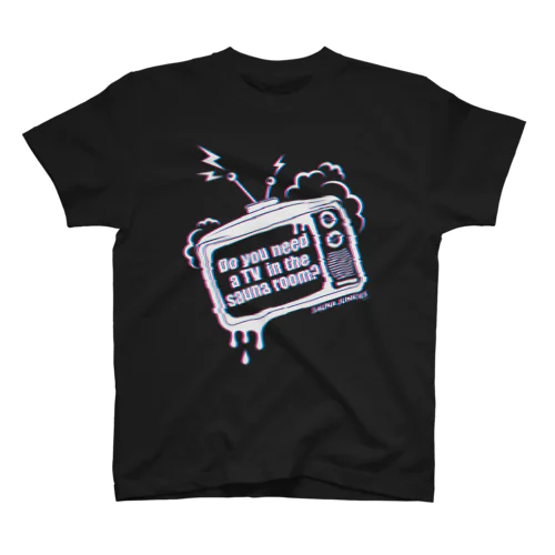 サウナテレビ(トランスカラー/黒) Regular Fit T-Shirt