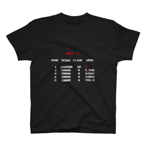 ゲーム　ネームエントリー白字（D型） Regular Fit T-Shirt