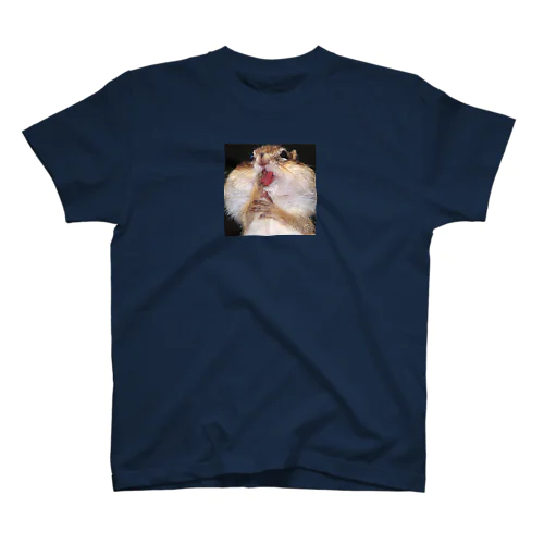 【エゾシマリス】ほっぺたと真っ赤な舌 Regular Fit T-Shirt