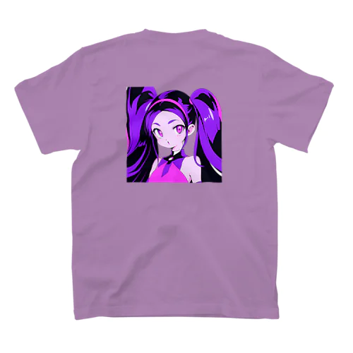 紫色の髪のレトロガール Regular Fit T-Shirt