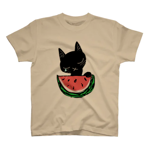 パレスチナ連帯黒猫 Regular Fit T-Shirt