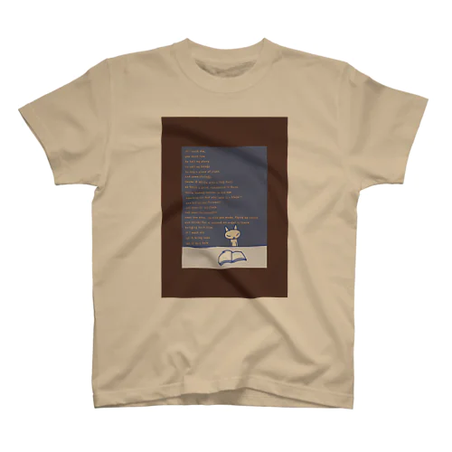 【寄付強化グッズ】詩を読む猫 Regular Fit T-Shirt