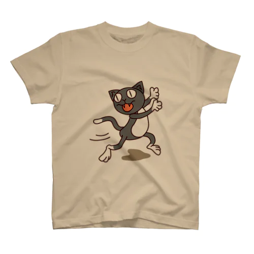 くつ下ねこさん（逃げる） Regular Fit T-Shirt
