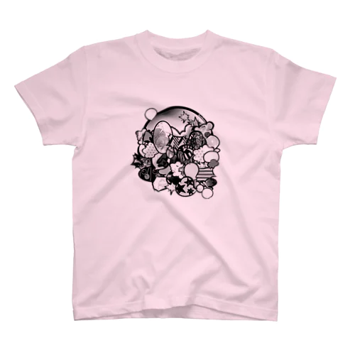ガヤガヤモノクロ Regular Fit T-Shirt