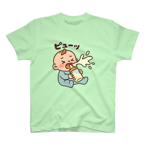 ミルクぴゅ〜っ！赤ちゃんの愛されハプニングTシャツ Regular Fit T-Shirt