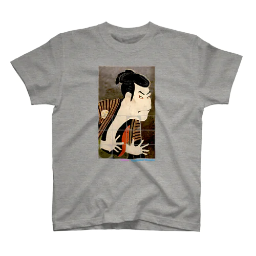 東洲斎写楽 Square2 【世界の名画】 三代目大谷鬼次の奴江戸兵衛 服 シャツ レディース メンズ ユニセックス キッズ ☆浮世絵☆ 歌舞伎役者 大首絵 art 絵画 芸術 名画 お洒落 アパレル 綿素材 個性 Regular Fit T-Shirt