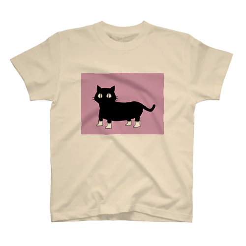 くつ下をはいたネコ（ピンク） Regular Fit T-Shirt