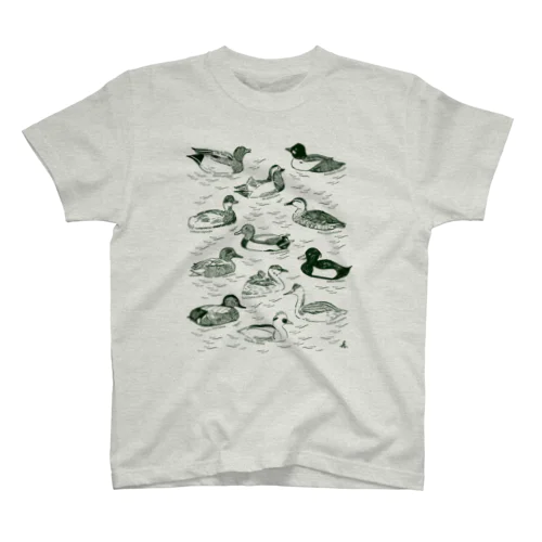 カモカモ軍団(濃い緑) Regular Fit T-Shirt