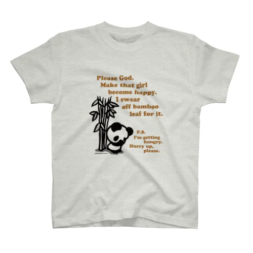 お願いパンダ( 英語ver.) 〜ちびギャラリーより〜 Regular Fit T-Shirt