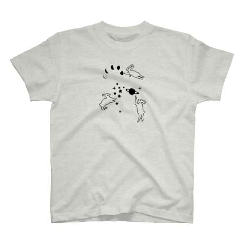 宇宙で遊ぶウサギたち Regular Fit T-Shirt