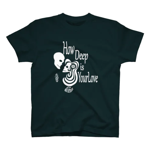 How Deep Is Your Love（白） Regular Fit T-Shirt
