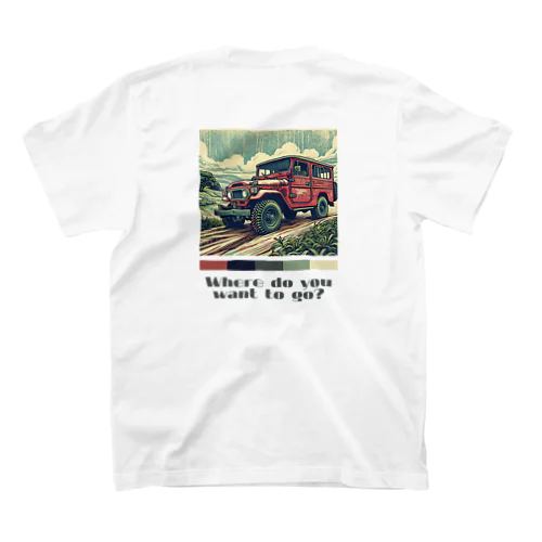 無骨な真っ赤な四駆 Regular Fit T-Shirt