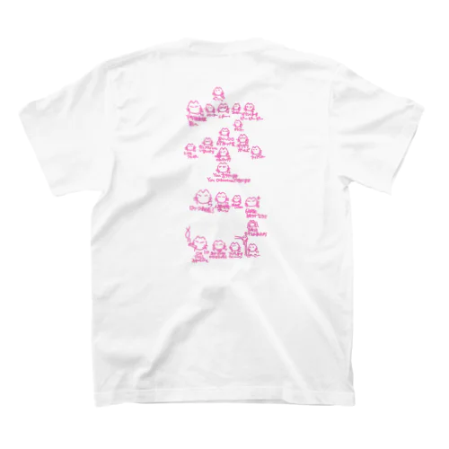 ネコＴ・背面のみ(桃) Regular Fit T-Shirt