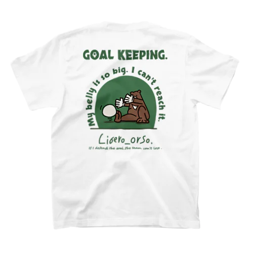 Goal keeping!! Libero_orso （背面プリント＋前面ワンポイント） Regular Fit T-Shirt