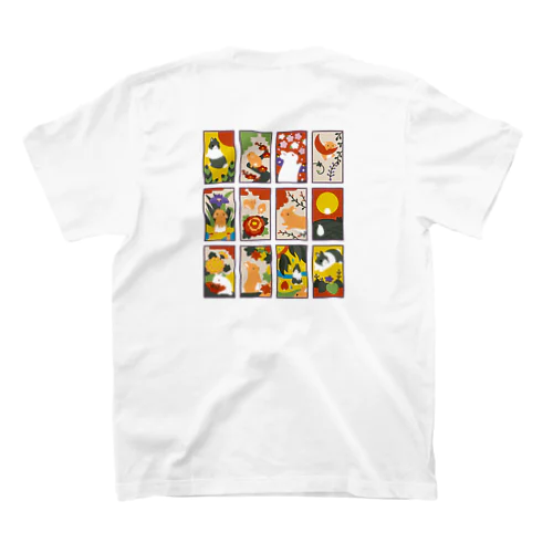 兎花札(背面プリント) Regular Fit T-Shirt