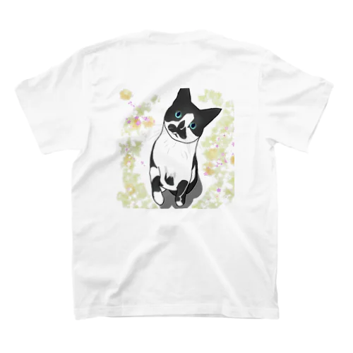 ハチワレ猫ジョアちゃん 背中プリント Regular Fit T-Shirt