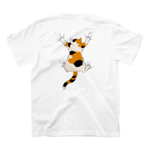 気まま三毛猫（両面） Regular Fit T-Shirt