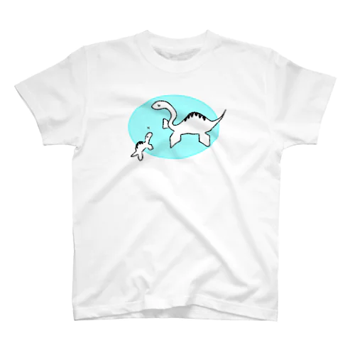 プレシオサウルスの親子 Regular Fit T-Shirt