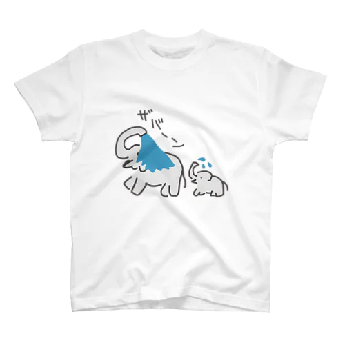 【表裏プリント】水浴びゾウたち Regular Fit T-Shirt