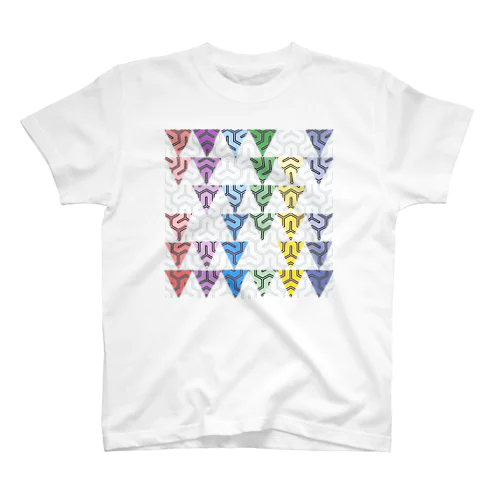 毘沙門亀甲@くさび型模様_ダーク Regular Fit T-Shirt