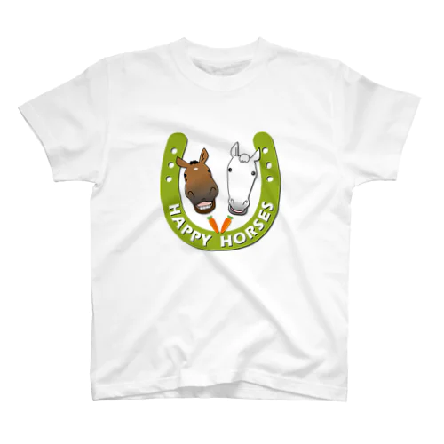 ハッピーホース（蹄鉄カラフル） Regular Fit T-Shirt